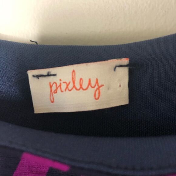 Pixley Stitch Fix Navy/Purple Jakobe Chevron Maxi Dress Size Small - Picture 3 of 8